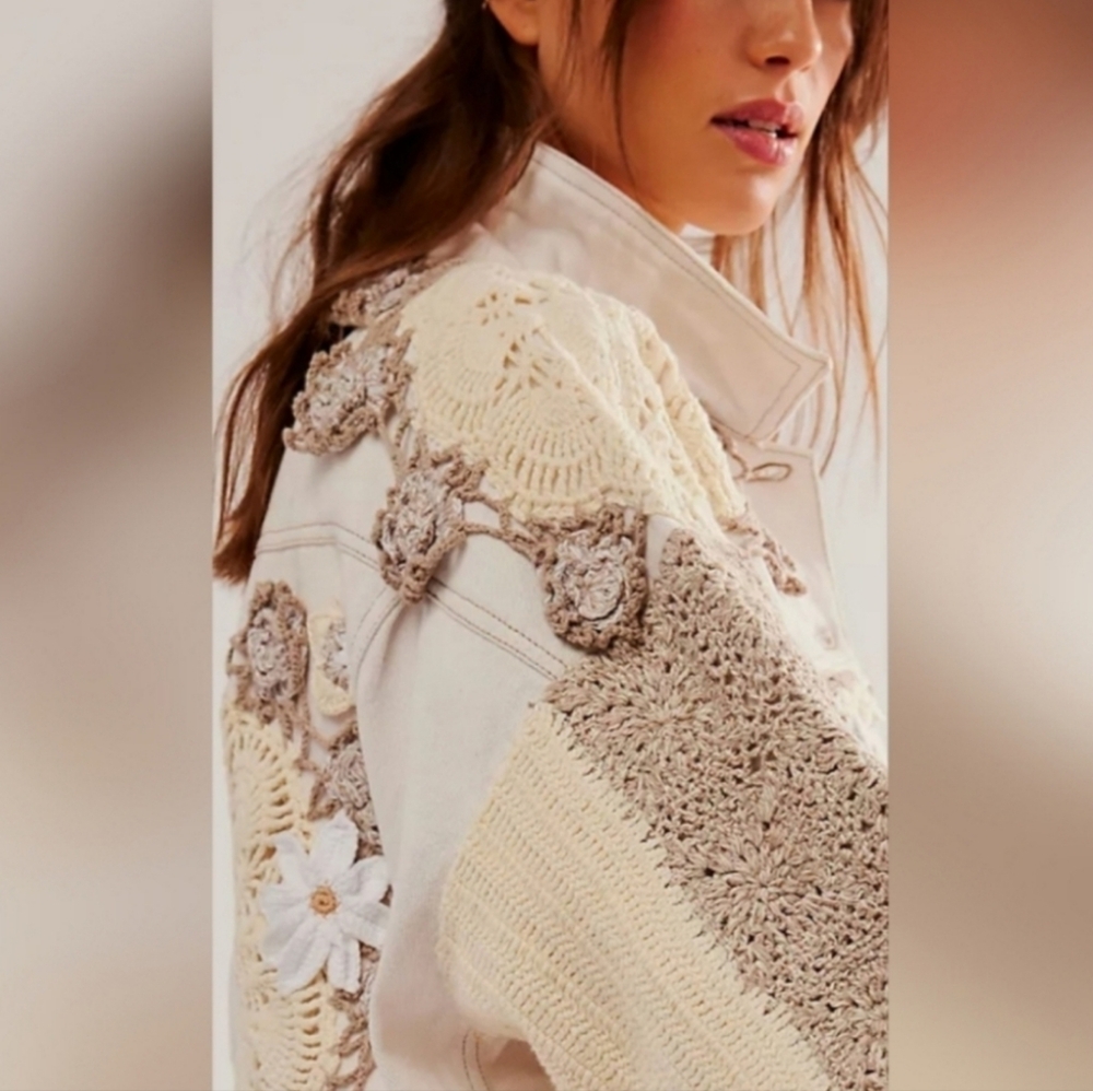 FREE PEOPLE Bali Rare Hearts Jacket